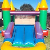  3 in 1 castle jump slide pond 