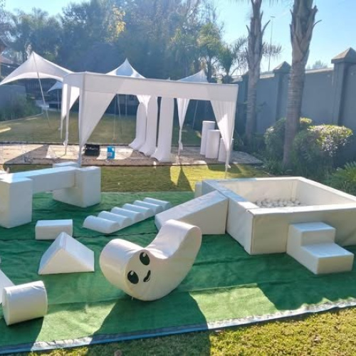 white softplay set 